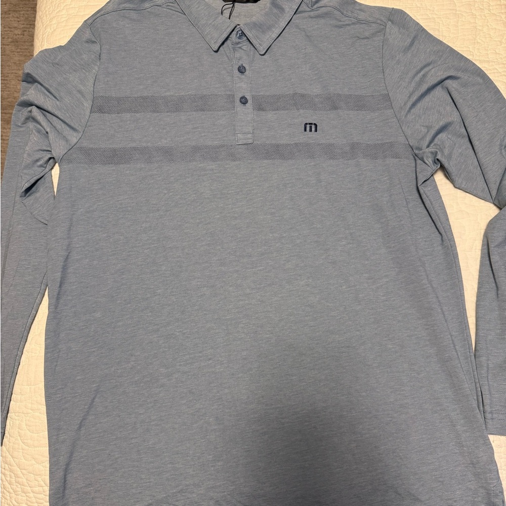 Travis Mathew Light Blue Polo Shirt NWT